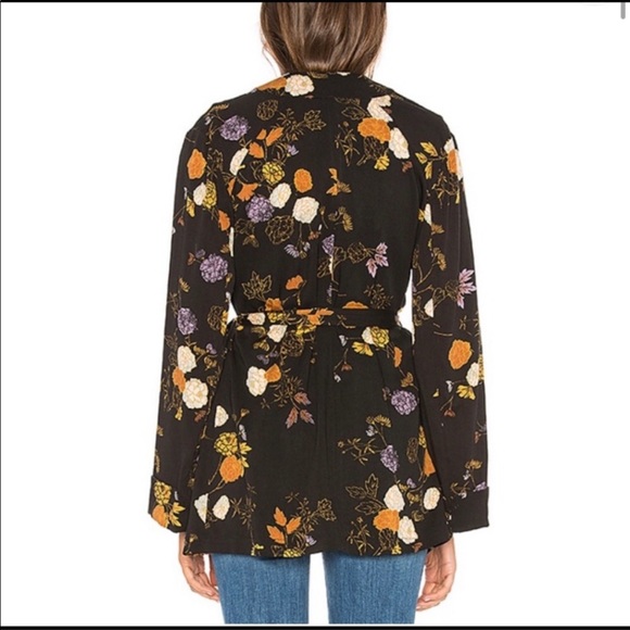 Free People Peony Wrap Jacket in Midnight S - Picture 5 of 9